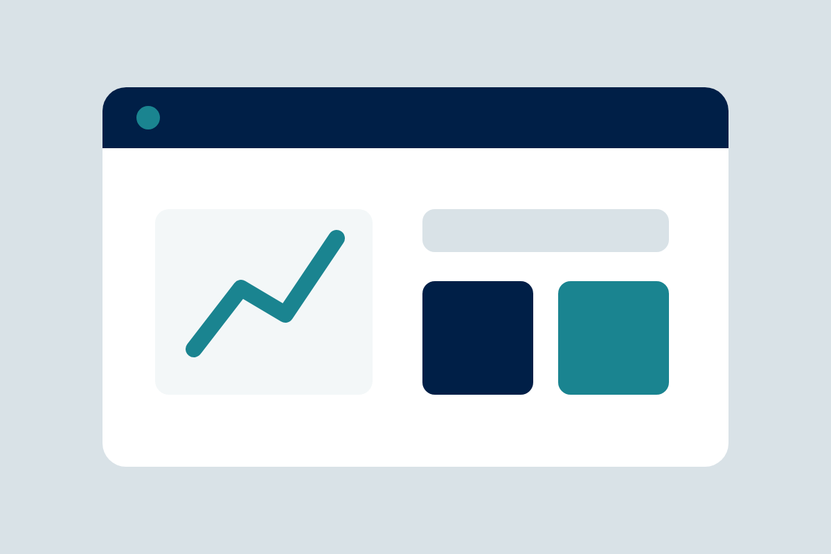 Finance dashboard connecting operations and reporting.